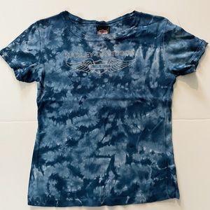 Harley Davidson tie-dye shirt.